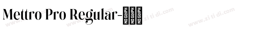 Mettro Pro Regular字体转换 Mettro Pro Regular字体转换